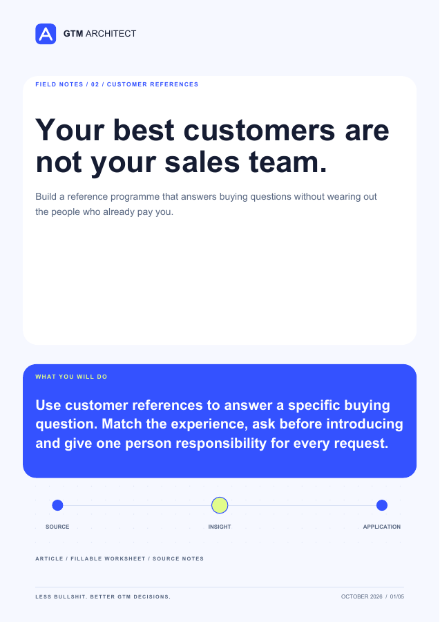 Cover of topic pack 02: Your best customers are not your sales team.